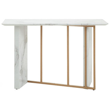 Vieste White Marble Effect Console Table - Image 1