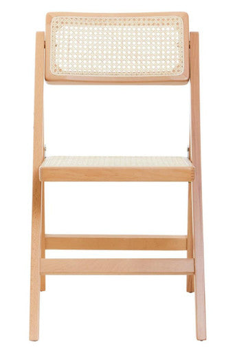 Cebu Natural Rattan and Beechwood Folding Chair