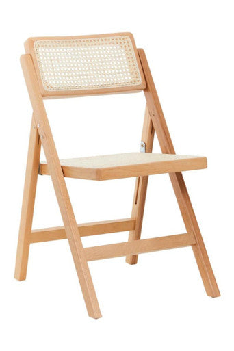 Cebu Natural Rattan and Beechwood Folding Chair