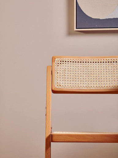 Cebu Natural Rattan and Beechwood Folding Chair