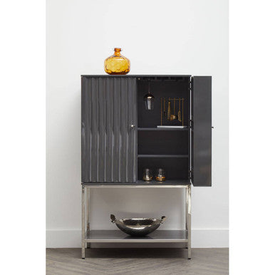 Genoa Grey Hi Gloss Cabinet