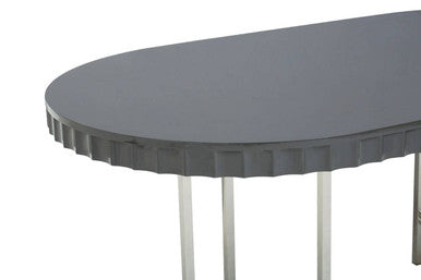 Genoa Grey Hi Gloss Dining Table