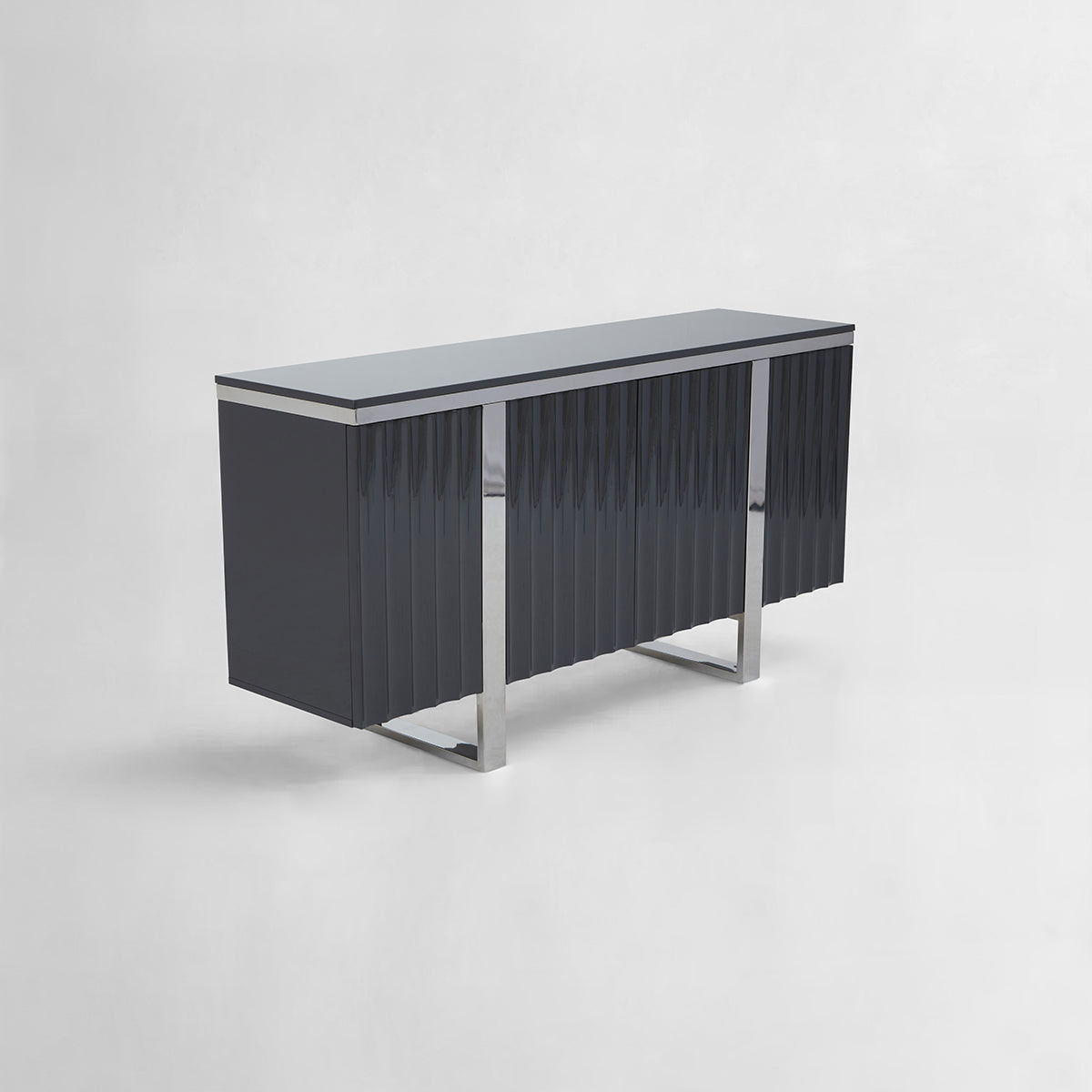 Genoa Four Door Hi Gloss Grey Sideboard