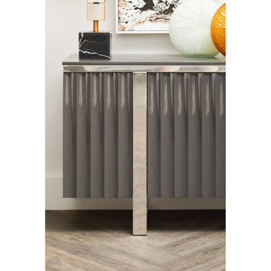 Genoa Four Door Hi Gloss Grey Sideboard