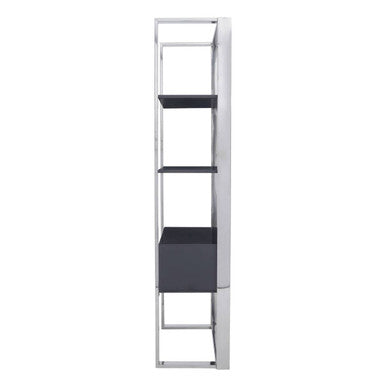 Genoa Grey and Stainless Steel Shelf Unit