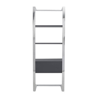 Genoa Grey and Stainless Steel Shelf Unit