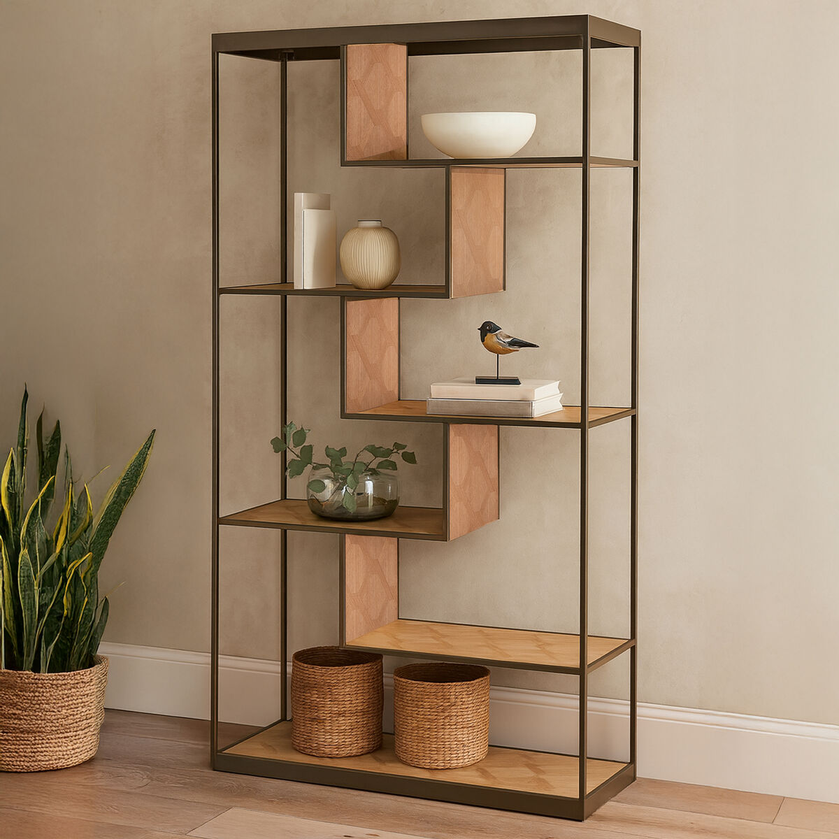 Grenoble Brushed Brass Multi Tier Shelving Unit - Image 3