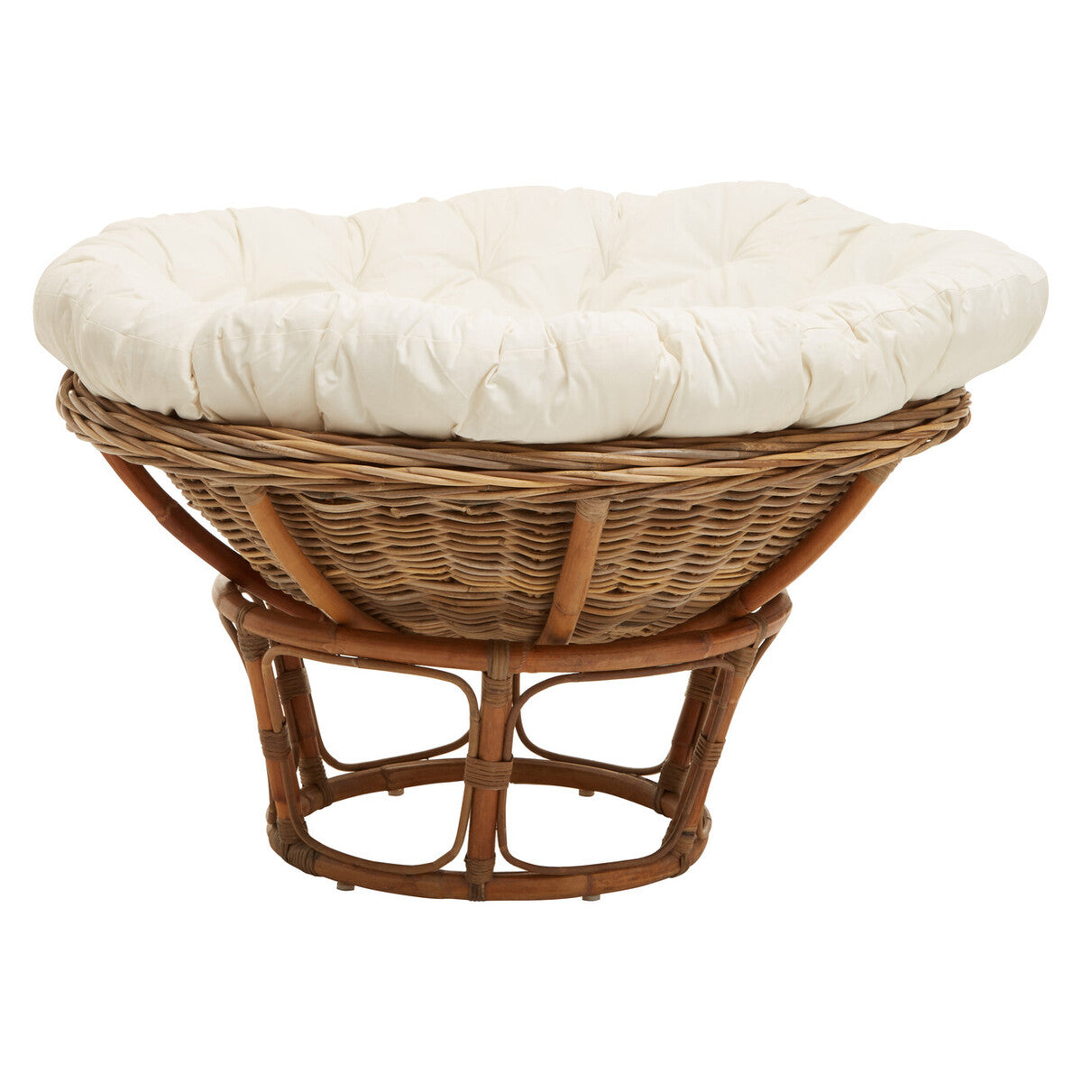 Manado Round Grey Kubu Natural Rattan Chair