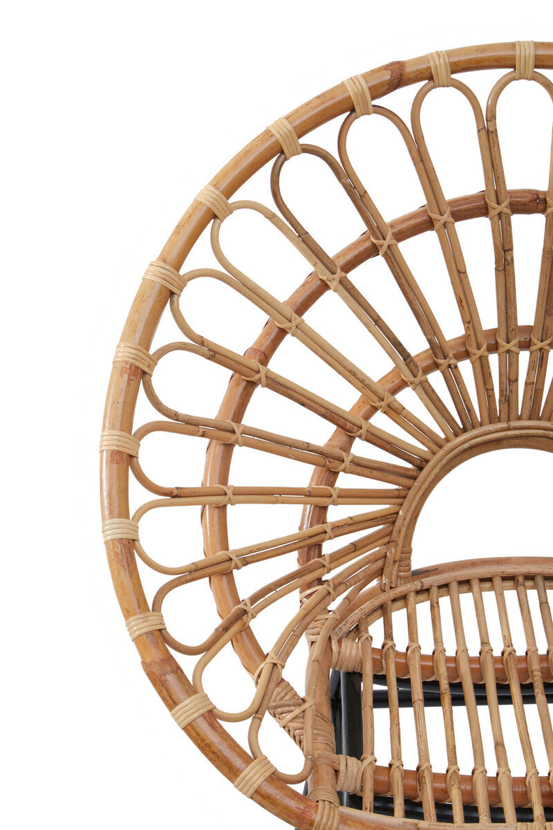 Java Natural Rattan Flared Back Chair