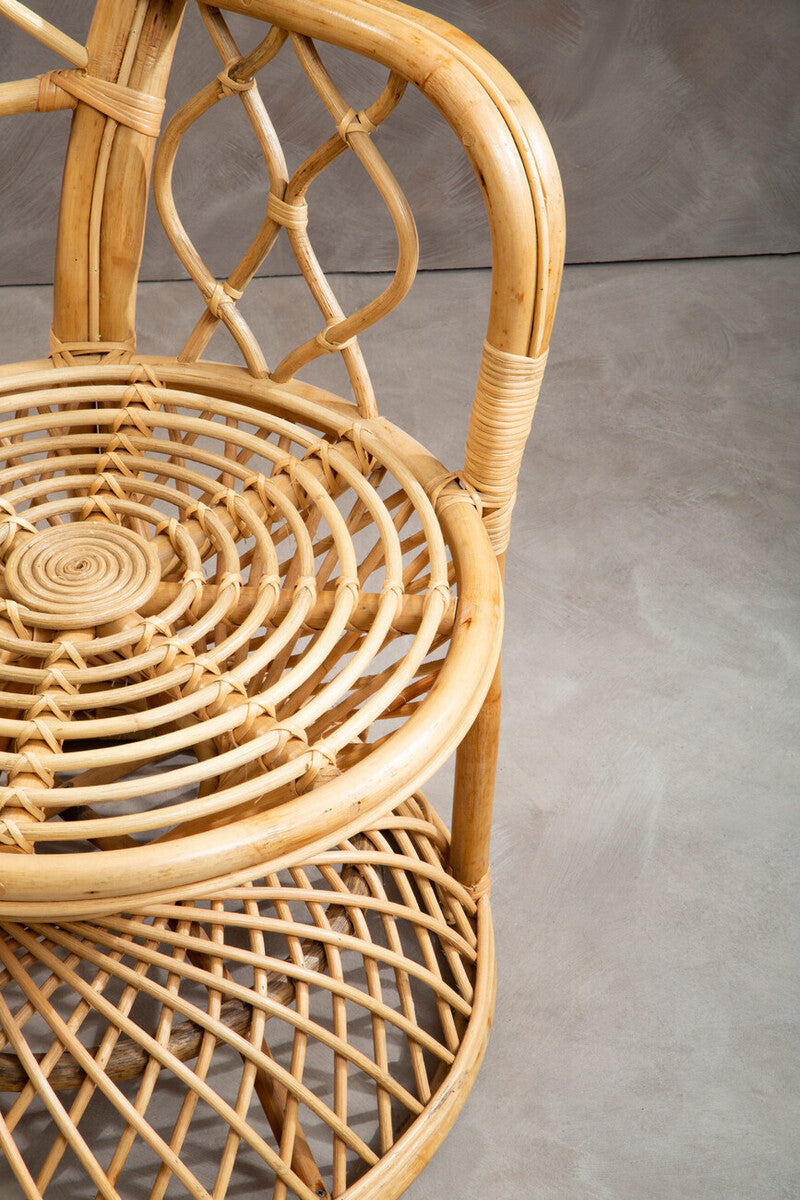 Java Natural Rattan Curved Chair