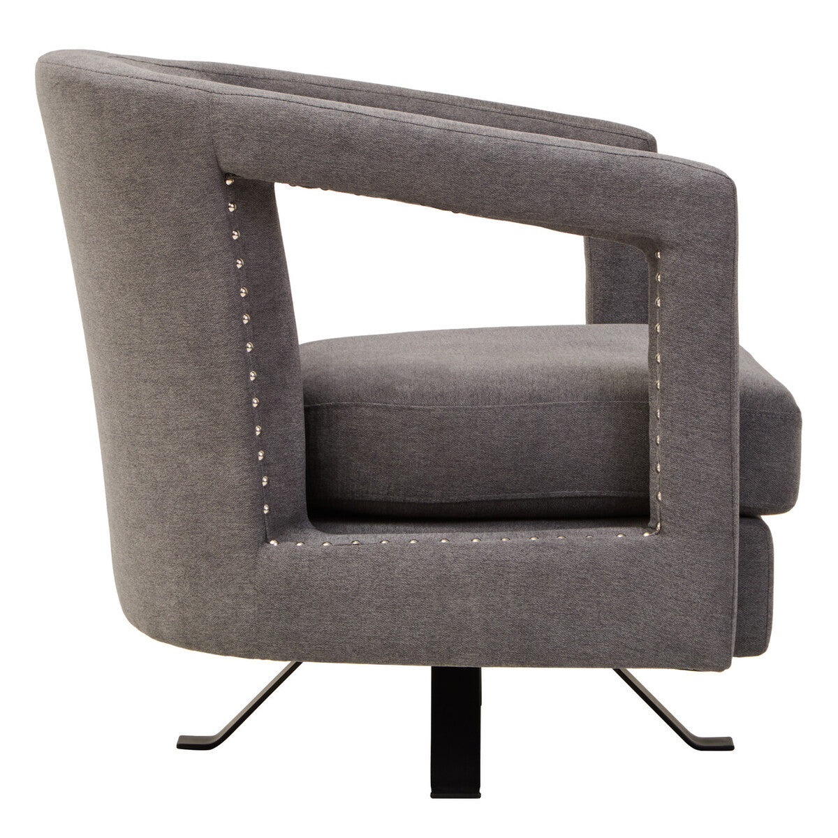 Hestia Ash Velvet Swivel Chair - Image 4