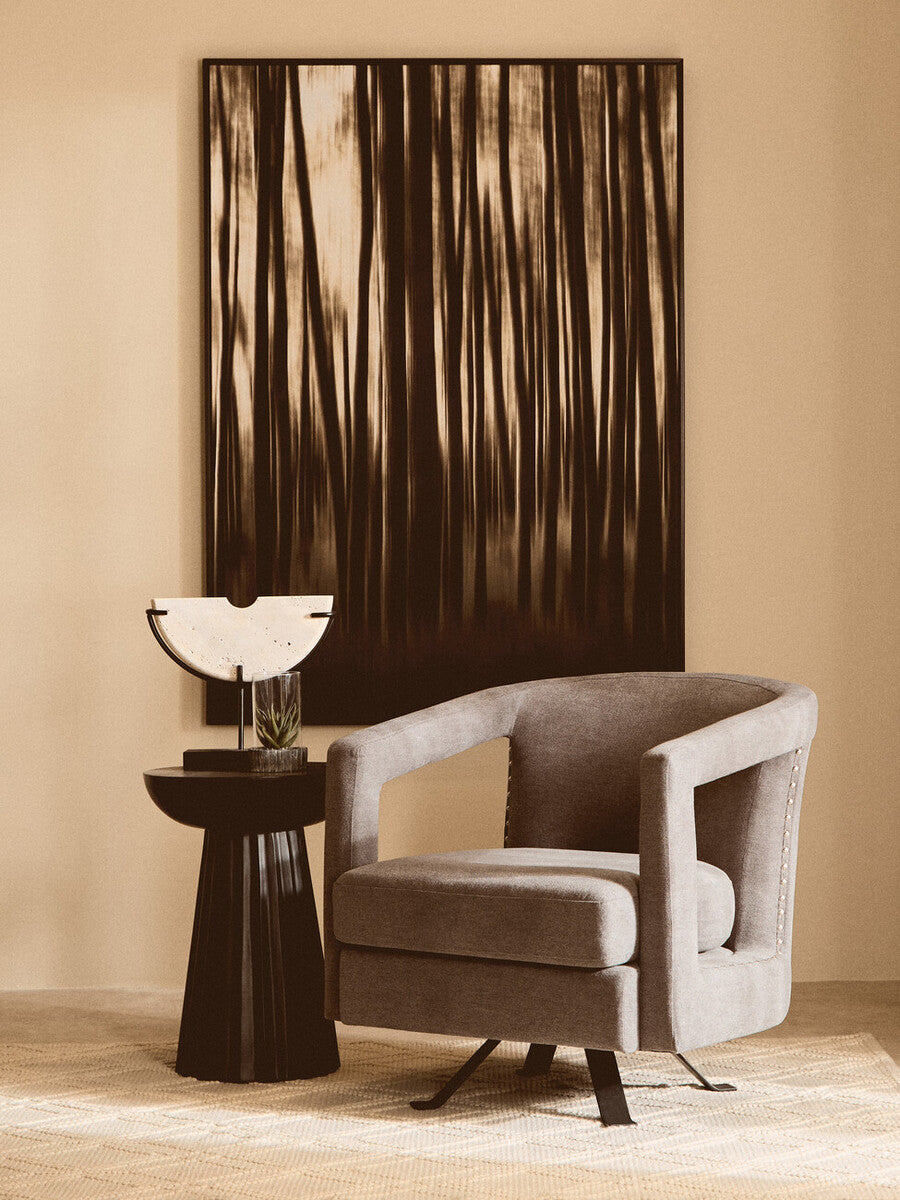 Hestia Ash Velvet Swivel Chair