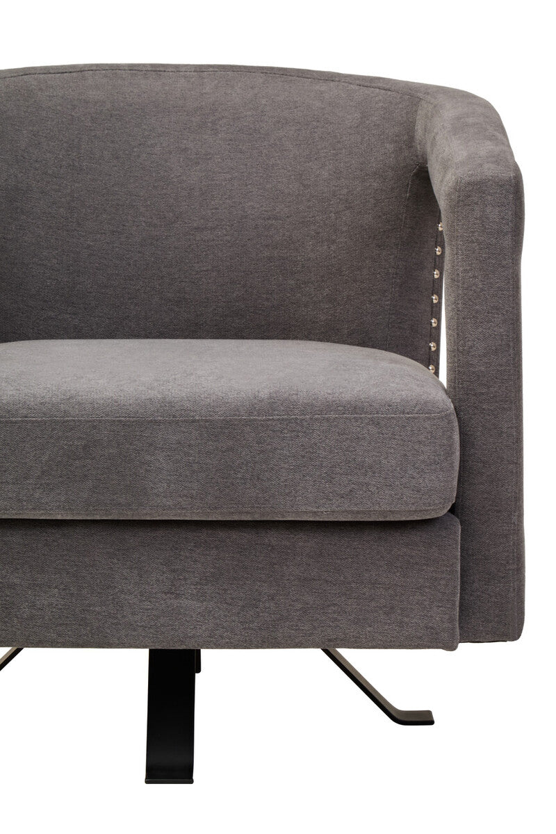 Hestia Ash Velvet Swivel Chair - Image 9