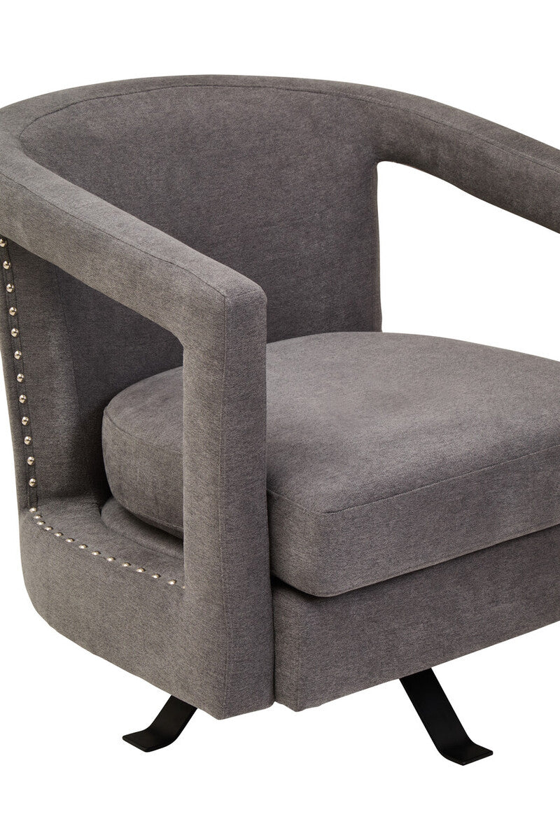 Hestia Ash Velvet Swivel Chair - Image 10