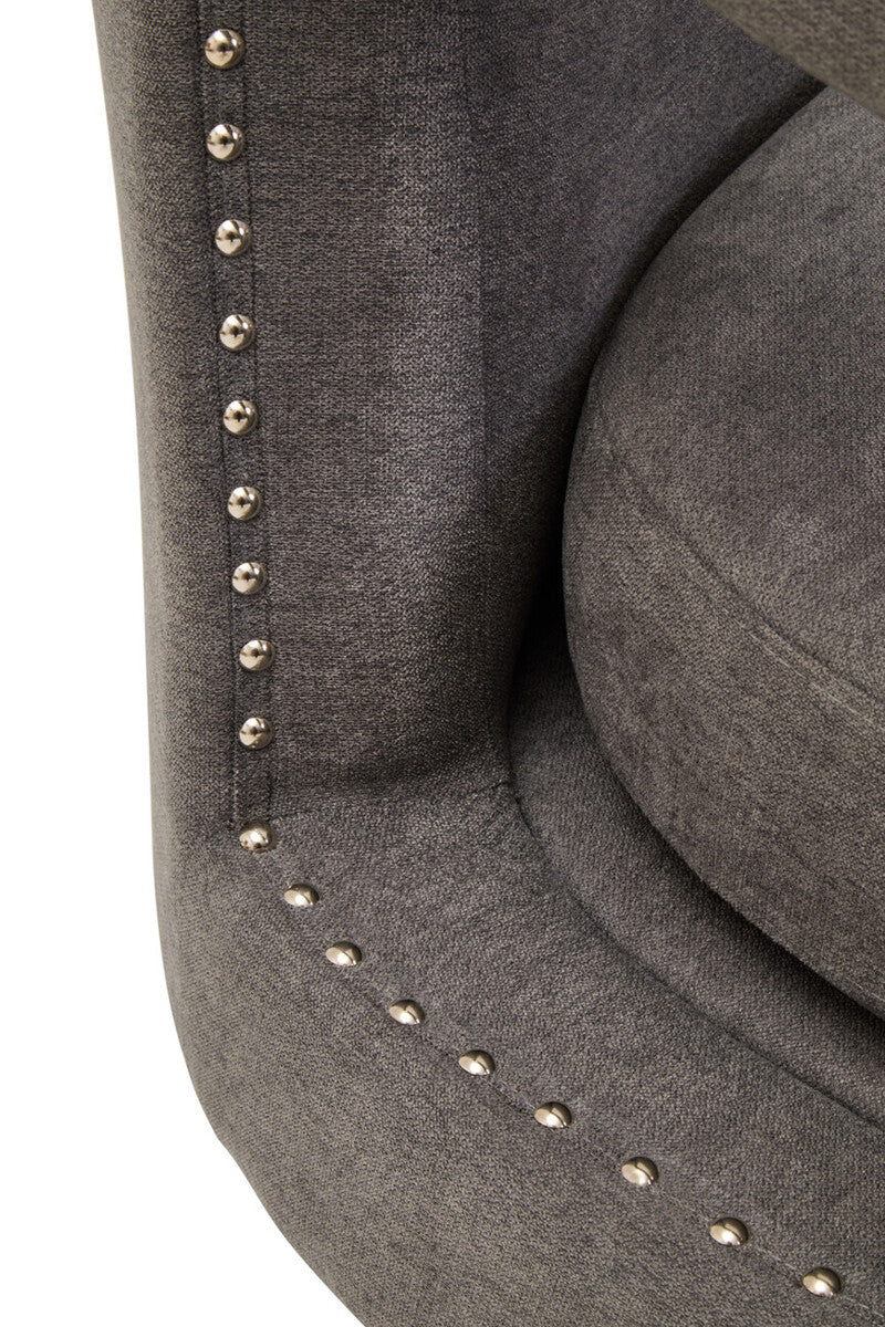 Hestia Ash Velvet Swivel Chair - Image 11