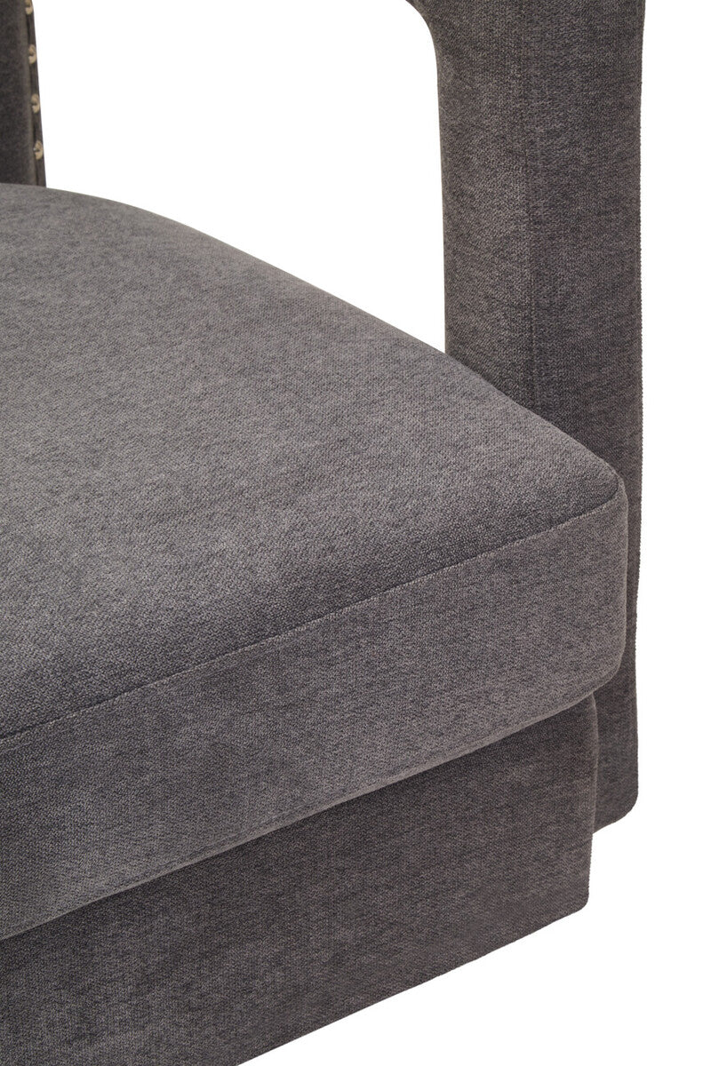 Hestia Ash Velvet Swivel Chair - Image 12