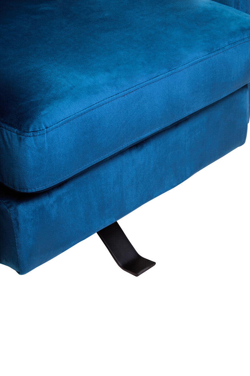 Hestia Blue Velvet Swivel Chair
