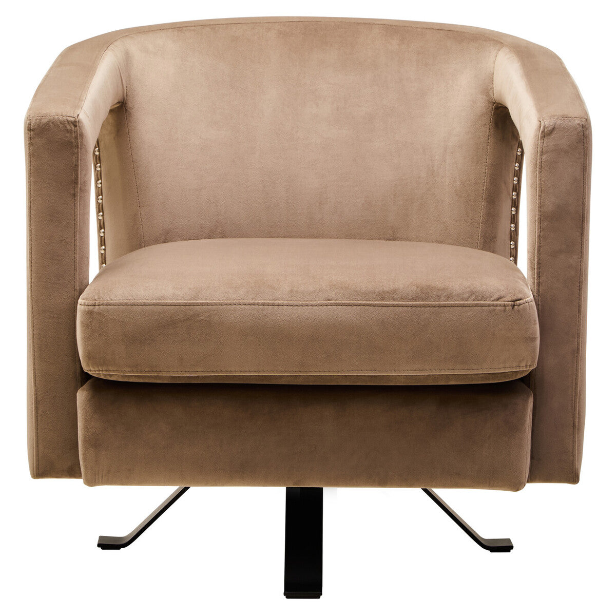 Hestia Mink Velvet Swivel Chair - Image 2