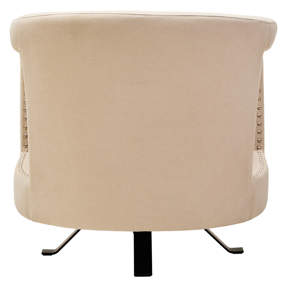 Hestia Beige Velvet Revolving Chair