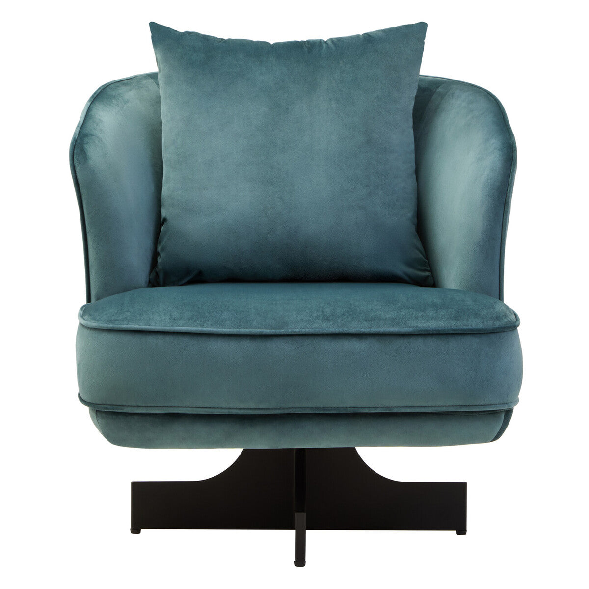Hale Azure Velvet Swivel Chair - Image 1
