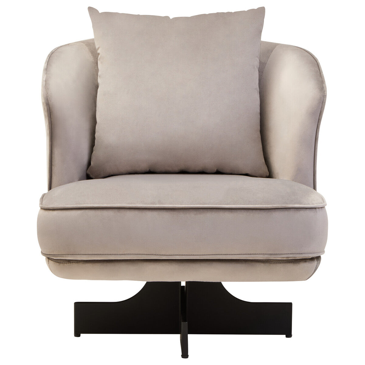Hale Grey Velvet Swivel Chair - Image 1