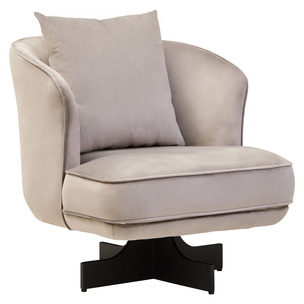 Hale Grey Velvet Revolving Chair