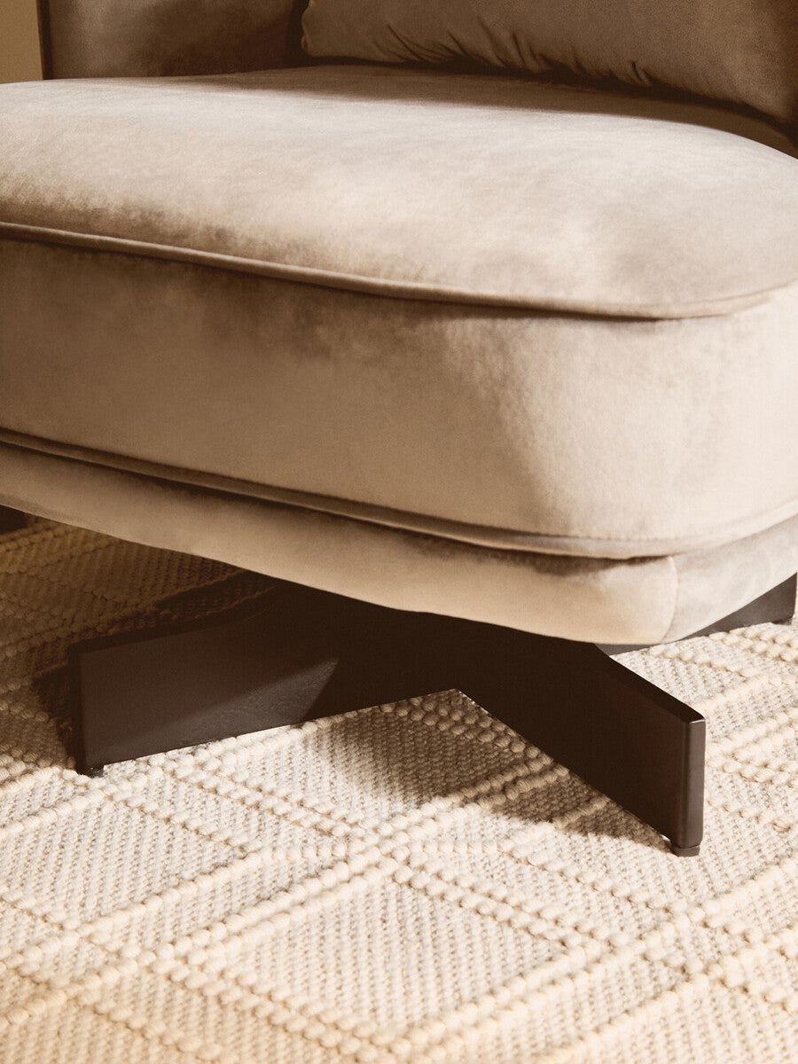 Hale Grey Velvet Revolving Chair