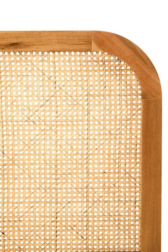 Lyon Rattan and Oak Wood Double Bed Headboard - Image 5