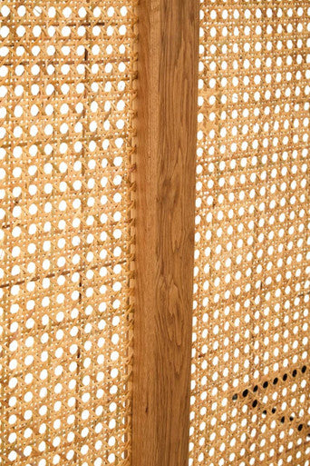Lyon Rattan and Oak Wood Double Bed Headboard - Image 8