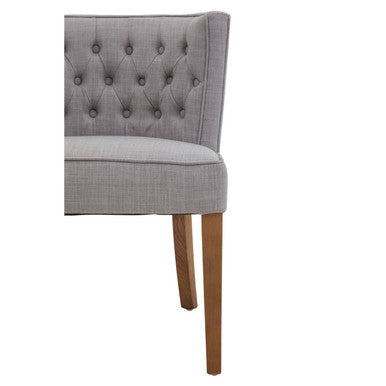Parkside Grey Fabric Curved Dining Chair