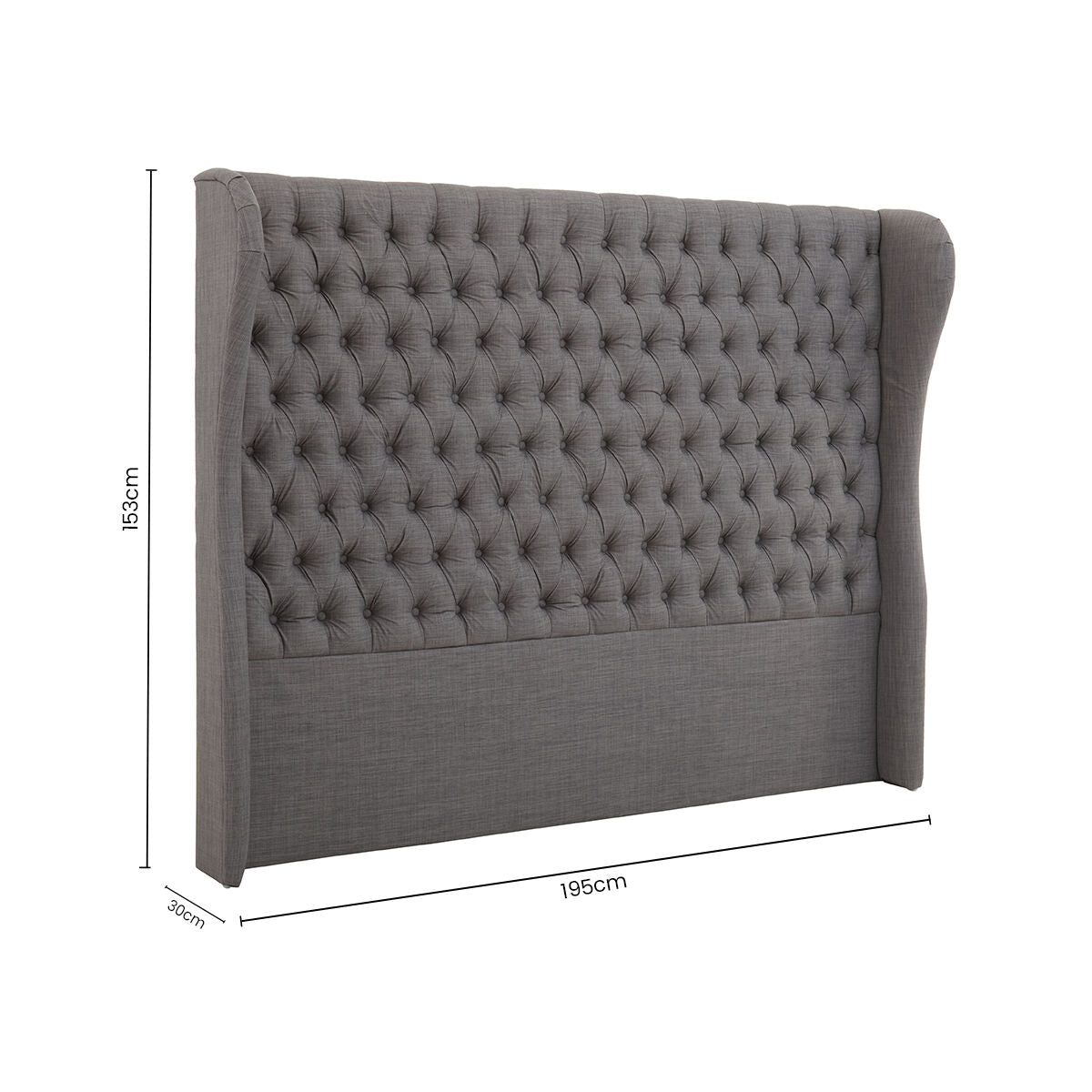 Parkside Grey Super Kingsize Headboard