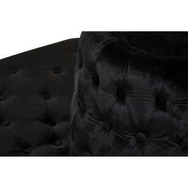 Black Velvet Modular Round Sofa, Hartford