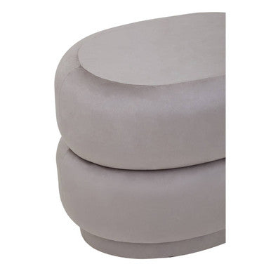 Hartford Mink Velvet Oval Pouffe