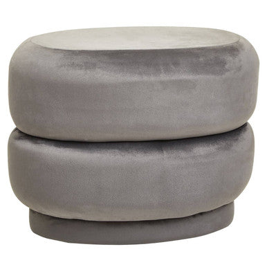 Stack of gray concrete cylinders on a white background