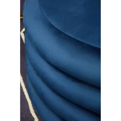 Hartford Midnight Blue Round Stool