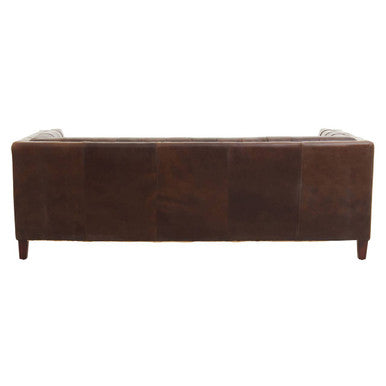 3 Seater Modern Chesterfield Dark Brown Leather Sofa, King - Image 5