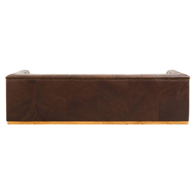3 Seater Modern Chesterfield Dark Brown Leather Sofa, King - Image 5
