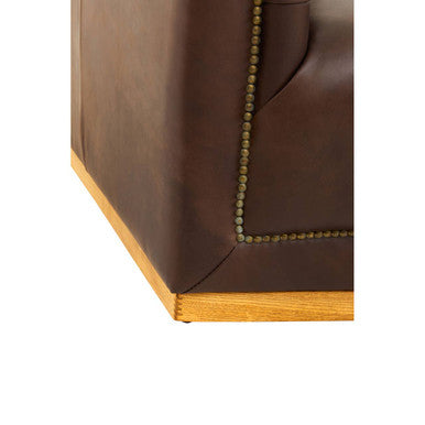 3 Seater Modern Chesterfield Dark Brown Leather Sofa, King - Image 11