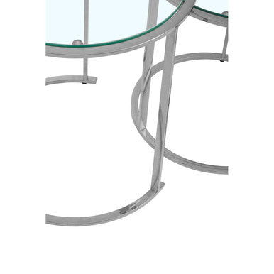 Allure Set Of 3 Silver Nesting Tables