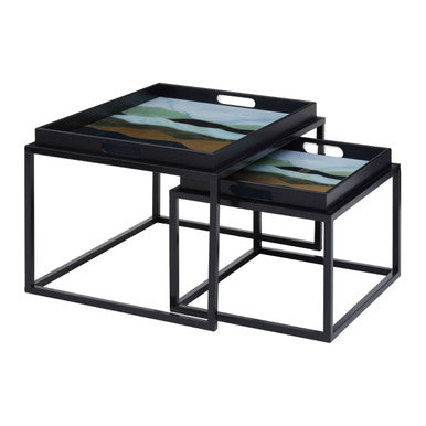 Celina Set Of 2 Assorted Colour Nesting Tables