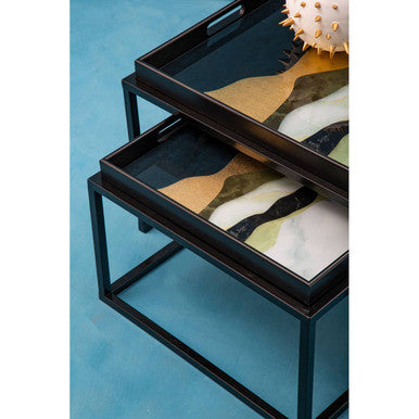 Celina Set Of 2 Assorted Colour Nesting Tables - Image 4