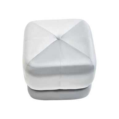 Kaia Grey Velvet Stool