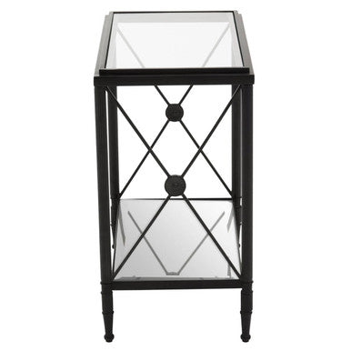 Axis Rectangular Black Finish Side Table