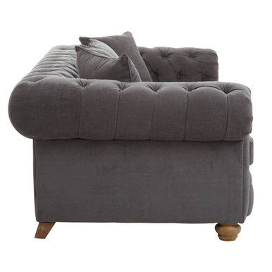 3 Seater Grey Fabric Sofa, Spencer - Image 4