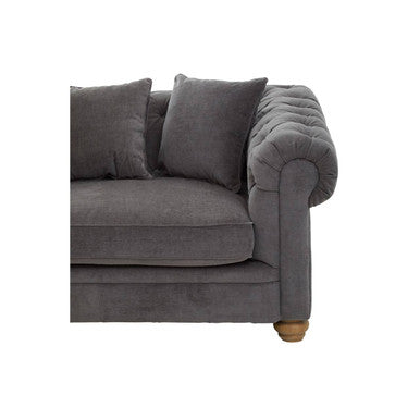 3 Seater Grey Fabric Sofa, Spencer - Image 6