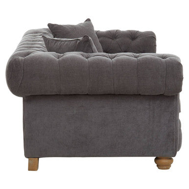 2 Seater Grey Fabric Sofa, Spencer - Image 4