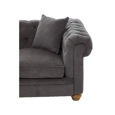 2 Seater Grey Fabric Sofa, Spencer - Image 6