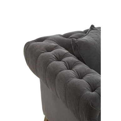 2 Seater Grey Fabric Sofa, Spencer - Image 8