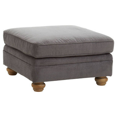 Spencer Grey Fabric Footstool