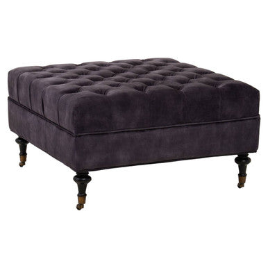 Grey Velvet Ottoman, Sabrina